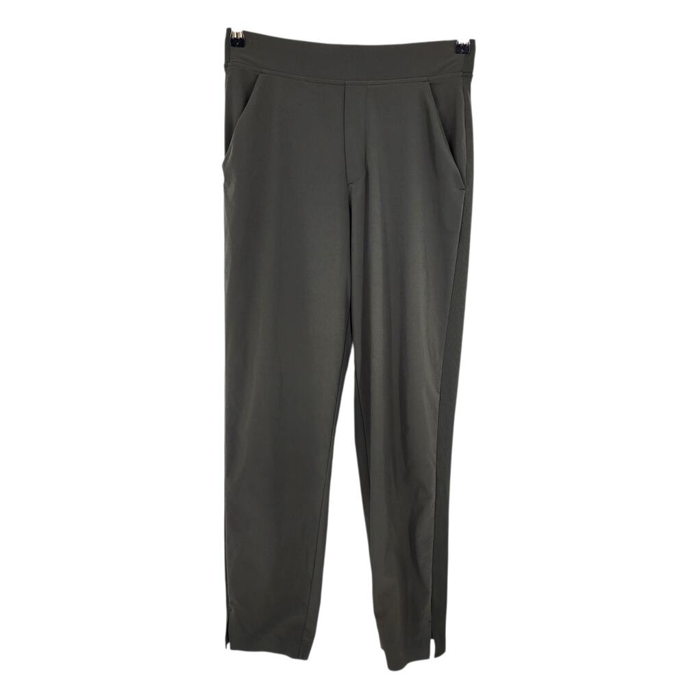 Athleta Gray Brooklyn Casual Pull On Mid Rise Ankle Pants With Pockets Size 4